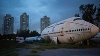 Tempat yang dikenal sebagai kuburan pesawat ini ada di Ramkhamhaeng, sebelah timur Bangkok, Thailand (Taylor Weidman/Getty Images AsiaPac/Getty Images/CNN)
