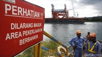 Penampakan struktur pengerjaan Side Span-2.