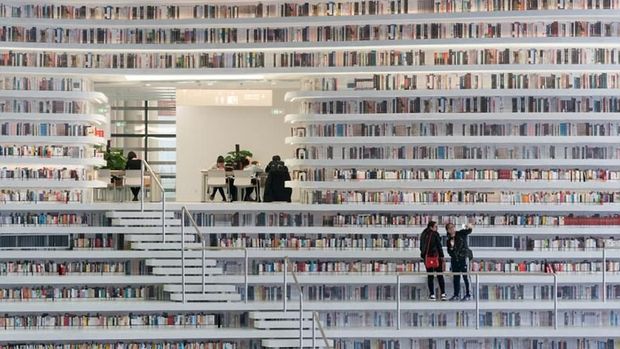 Ada 1,2 juta koleksi buku di sini (dok MVRDV)