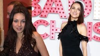 Tak tampak perubahan pada wajah si cantik Mila Kunis dari awal 2000-an hingga saat ini. (Dok. GettyImages)