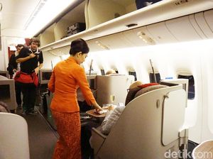 Foto: Nyamannya Kelas Bisnis Garuda Rute Jakarta-London