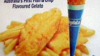 Fish and chips gelato ini ternyata unik. Teksturnya dingin dan lembut menghasilkan rasa seperti makan fish and chips sungguhan, hanya beda tekstur. Foto: Istimewa