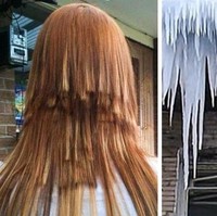 Rambut ala pemandangan stalaktit dan stalakmit di gua. Foto: Istimewa