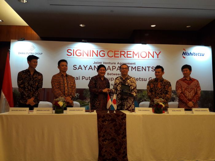 Damai Putra Grup menggandeng developer asal Fukuoka Jepang, Nishitetsu Group untuk membangun apartemen (Dok. Kota Harapan Indah) Damai Putra Grup menggandeng developer asal Fukuoka Jepang, Nishitetsu Group untuk membangun apartemen (Dok. Kota Harapan Indah)