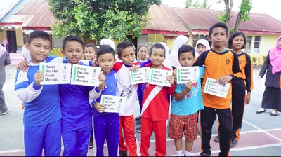Potret Anak Sekolah Dasar Antusias Mengenal Kusta