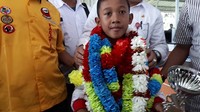 Kepulangan Buffon disambut antusias oleh Pemkab Siak di Bandara SSK II Pekanbaru, Rabu (15/11/2017). Hadir acara penyambutan ini Wakil Bupati Siak, Alfedri bersama jajarannya.