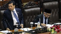 Novanto tak memimpin sidang. Sebab, sebagai Ketua DPR, dia akan membacakan pidato pembukaan masa sidang. (Lamhot Aritonang/detikcom)