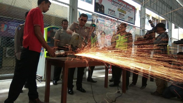 Terjaring Operasi Zebra, Knalpot Racing Dipotong-potong