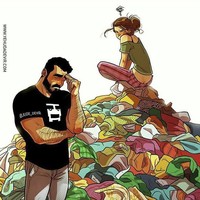 Istri kerap kali bingung untuk memilih baju saat hendak bepergian. Meskipun memiliki baju banyak di lemari, kebanyakan istri akan mengungkapkan tak mempunyai baju. Foto: Instagram jude_devir