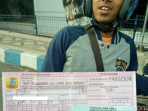Surat tilang Polisi warga Pasuruan/
