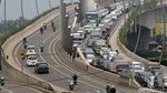 Rambu VMS Roboh, Jalan Protokol Kota Bekasi Macet