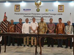 PLN dan Swasta Teken Kontrak Listrik Energi Terbarukan 640 MW