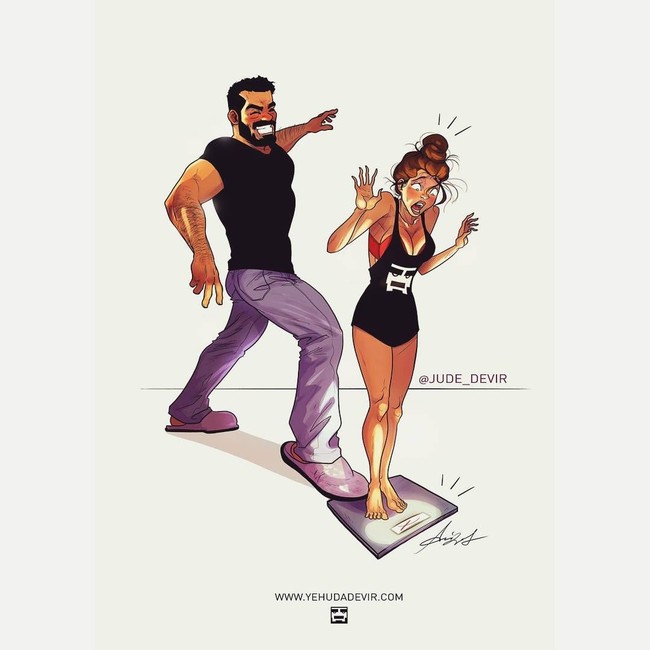 Salah satu hal yang paling ditakuti oleh istri adalah saat berat badannya naik. Foto: Instagram jude_devir