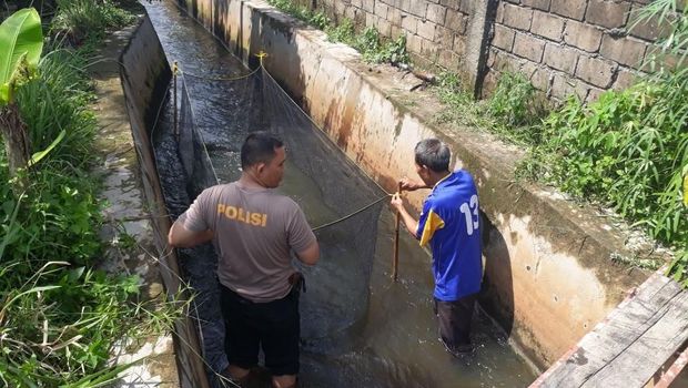 Kreatif! Selokan di Palembang Disulap untuk Ternak Ikan