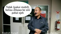 Fredrich awalnya menyatakan Novanto dibawa oleh ojek usai kecelakaan. Namun belakangan, dia mengoreksi keterangannya.