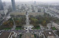 Pemandangan 360 derajat dari lantai 30 Palac Kultury (Odilia/detikTravel)