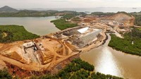 Kementerian PUPR tengah menyelesaikan pembangunan Bendungan Sei Gong yang akan menambah pasokan air baku sebesar 400 liter/detik. Pool/Kementerian PUPR.
