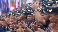Penampakan ratusan mahasiswa Akademi Bela Negara (ABN) Partai Nasdem.