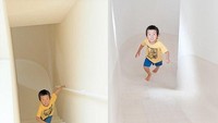 Rumah yang menyenangkan ini dilengkapi dengan tangga pada satu sisi dan perosotan pada sisi lainnya. Istimewa/boredpanda.