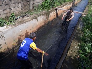 Kreatif! Selokan di Palembang Disulap untuk Ternak Ikan