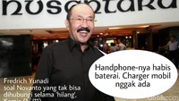 Setelah menyebut Novanto tak memiliki ponsel, Fredrich malah menyebut baterai ponsel Novanto habis. Saat kecelakaan pun, menurutnya, ajudan Novanto yang menghubunginya.