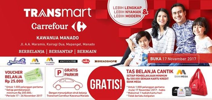 Promo 3 Hari di Transmart Carrefour Grand Kawanua Manado