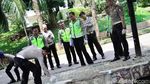 Polisi Olah TKP Kecelakaan Mobil Setya Novanto