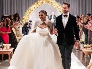 Penampilan Serena Williams Bak Putri Raja di Hari Pernikahannya