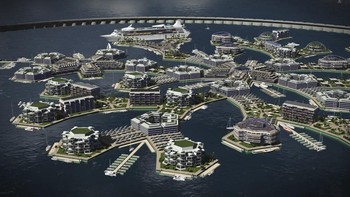“Kota mengapung seperti ini adalah semacam negara startup, semua dari awal,” kata Joe Quirk, presiden Seasteading Institute. Foto: Seasteading