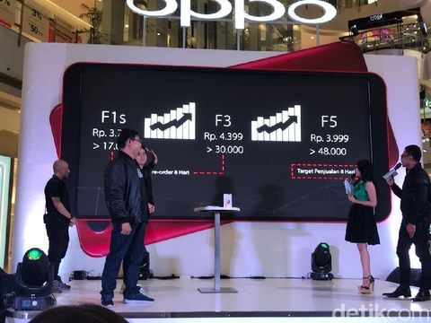 Penjualan perdana Oppo F5.