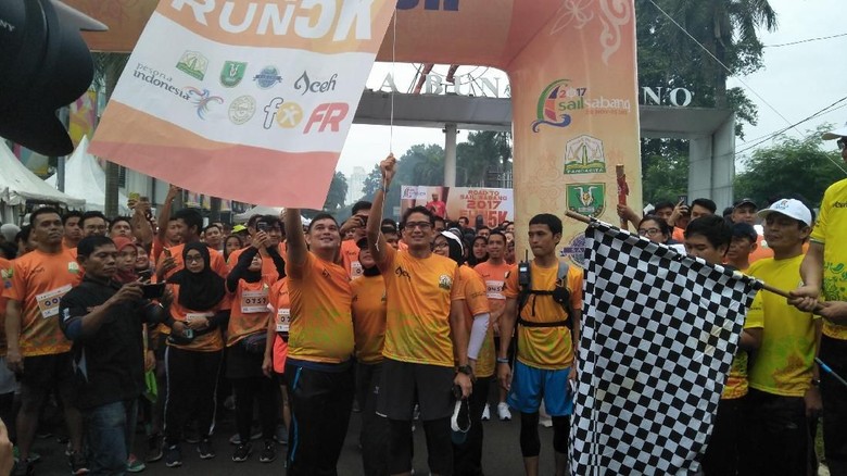Dukung Sail Sabang, Sandiaga Lari 5K Dukung Sail Sabang, Sandiaga Lari 5K