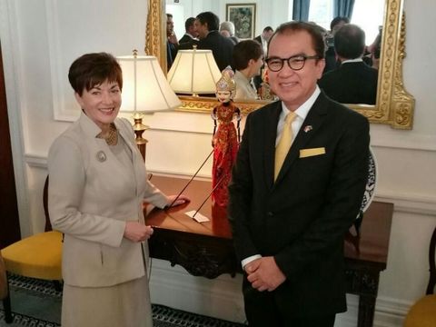 Wayang Prabu Kresna di Istana Gubernur Jendral Selandia Baru
