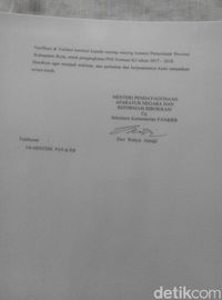 Penampakan Surat Palsu Pengangkatan CPNS Pegawai Honorer 
