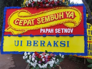Bertambah Satu Lagi Karangan Bunga untuk Setya Novanto di RSCM