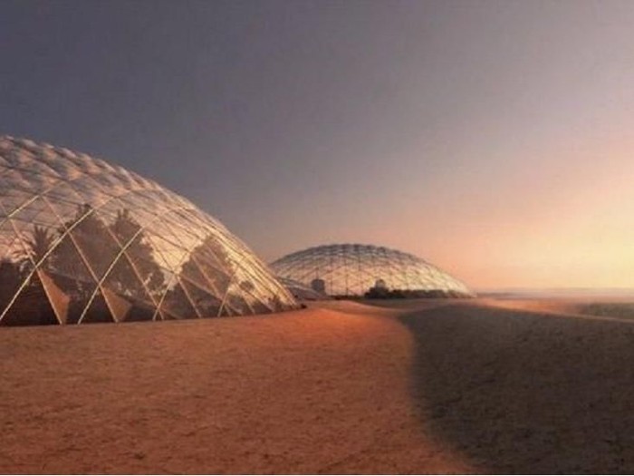 Ilustrasi pemukiman di Mars. Foto: BBC Magazine Ilustrasi pemukiman di Mars. Foto: BBC Magazine