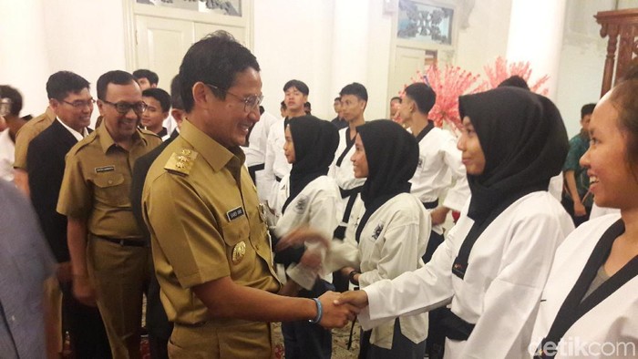 Lepas Kontingen Taekwondo, Sandi: Generasi Muda Harus Mental Juara