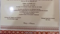 Ini bagian dalam dari undangan resepsi Kahiyang-Bobby di Medan.