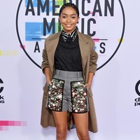 Yara Shahidi adalah bintang pendatang baru yang layak jadi inspirasi berbusana. Salah satunya saat ia bergaya preppy chic dengan paduan busana dari Prada. Foto: Dok. Getty Images