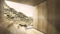 Rencananya, resor tersebut mencakup hotel dengan 150 kamar dan 20 bungalow. Akan ada pula pusat komplek kreatif bagi seniman yang tinggal di sana (Johannes Torpe Studios/CNN Travel)