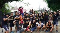 Bagi masyarakat Kota Depok dan sekitarnya, yang mau olahraga membentuk otot gratis bisa merapat berolahraga barenga SWORD. Foto: Widiya Wiyanti/detikHealth