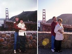 Potret Para Pasangan Setia Pose Ulang Seperti di Masa Silam