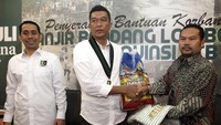 Bantuan disalurkan melalui Bakornas LTMI PB HMI dan MD Kahmi Lotim. Pool/KAHMI.