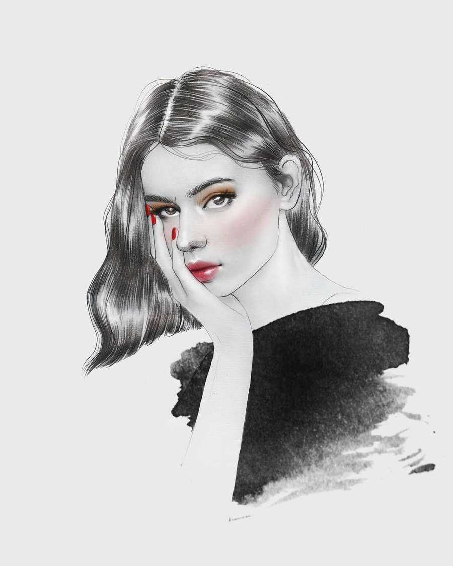 Ilustrasi Ilustrasi Cantik Katherine Karnadi