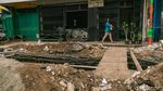 Proyek Galian di Pasar Lama Ganggu Aktivitas
