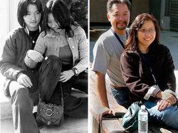 Potret Para Pasangan Setia Pose Ulang Seperti di Masa Silam