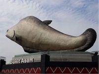 Tugu ikan belido (Foto: Dok Bukit Asam)