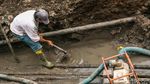 Proyek Galian di Pasar Lama Ganggu Aktivitas