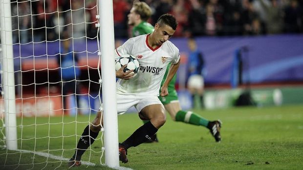 Sosok Wissam Ben Yedder merupakan pemain Sevilla tersubur di Liga Champions musim ini.