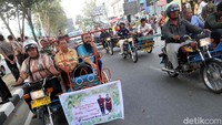 Simulasi kirab digelar pukul 15.00 WIB menuju kediaman Bobby di Bukit Hijau Regency (BHR) dengan menempuh jarak sekitar 2 kilometer.