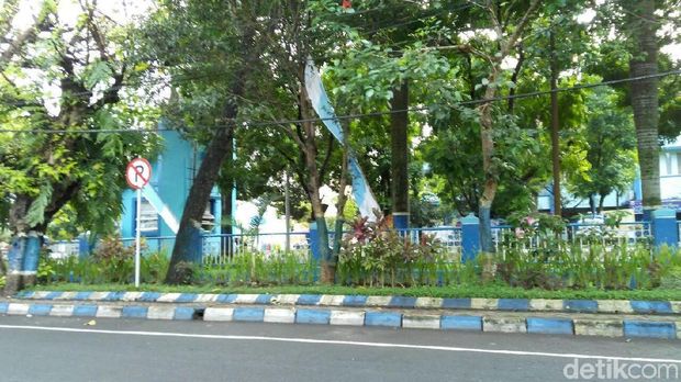 Dominasi Warna Biru Pada Pohon Dan Gedung Aset Pemkab Malang Disoal